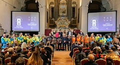 Cortona e le sue stelle, l'omaggio alle associazioni di volontariato Auser, Vab Cortona, Misericordie di Cortona, Camucia, Terontola e Mercatale e Associazione nazionale carabinieri in pensione